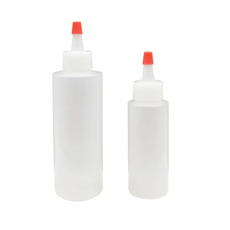 Tablecraft Squeeze Bottle Clear 1.5"x1.5"x5.75" - Polyethylene (LDPE) 24mm - Standard TipTop - Set of 6