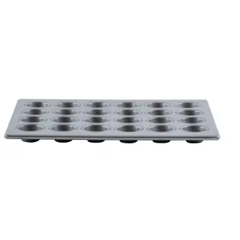 Aluminized Steel Mini Muffin Pan 1.5 OZ - 18"x13"x1" - 24 Cups (4 x 6) - Silicone Glazed Non-Stick Coating