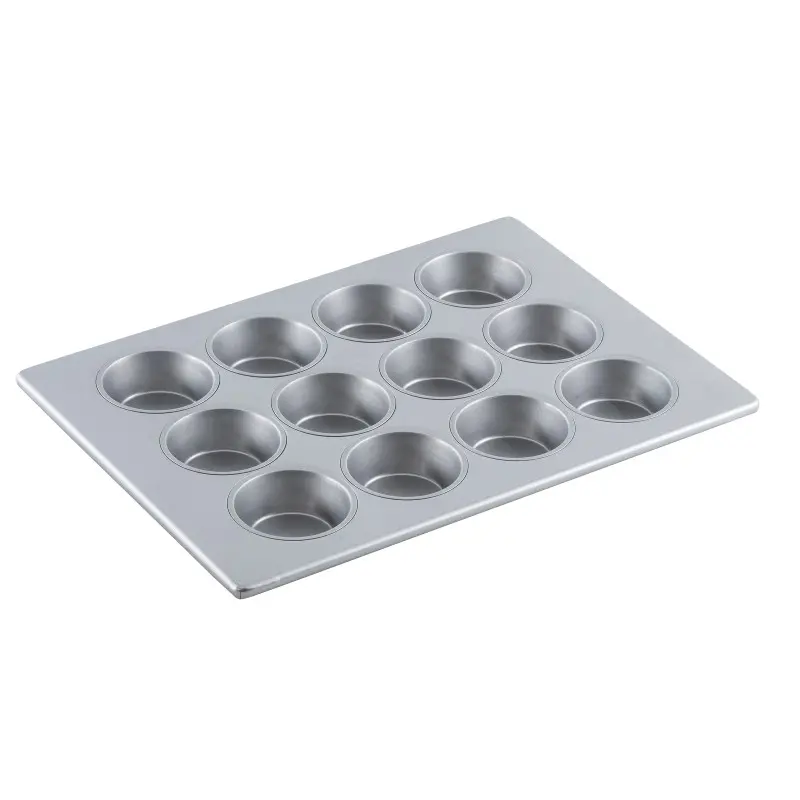 Aluminized Steel Muffin/Cupcake Pan 3.25 OZ 20.75"x14"x1.375" - 24 Cups (4 x 6) - Silicone Glazed Non-Stick Coating