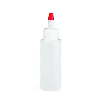 Tablecraft Squeeze Bottle 2 Oz. 1.25"x1.25"x4.75" - Polyethylene (LDPE) 24mm - Standard TipTop - Set of 24