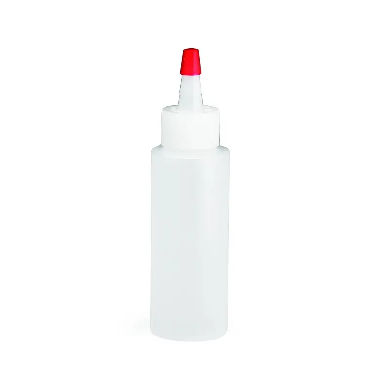 Tablecraft Squeeze Bottle 2 Oz. 1.25"x1.25"x4.75" - Polyethylene (LDPE) 24mm - Standard TipTop - Set of 24