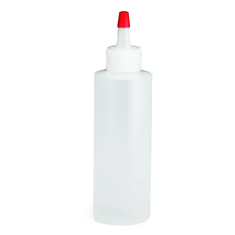 Tablecraft Squeeze Bottle 4 Oz. 1.5"x1.5"x5.75" - Polyethylene (LDPE) 24mm - Standard TipTop - Set of 24