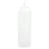 Tablecraft Squeeze Bottle 8 Oz. Clear 2.06"x2.06"x7.37" - Polyethylene (LDPE) 38mm - Standard TipTop - Set of 12