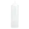 Tablecraft Squeeze Bottle 12 Oz. Clear 2.31"x2.31"x8.43" - Polyethylene (LDPE) 38mm - Standard TipTop - Set of 36