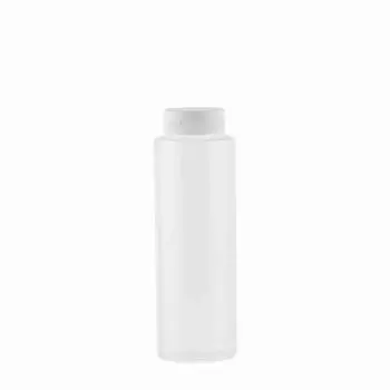 Tablecraft Squeeze Bottle 8 Oz. Clear 2.06"x2.06"x6.375" - Polyethylene (LDPE) 38mm Hinge Top - Set of 12