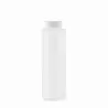Tablecraft Squeeze Bottle 12 Oz. Clear 2.375"x2.375"x7.37" - Polyethylene (LDPE) - 38 mm White Hinged Top - Set of 12