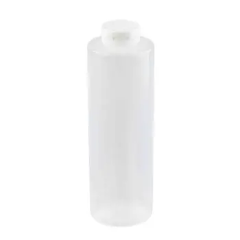Tablecraft Squeeze Bottle 24 Oz. Clear 2.75"x2.75"x9.62" - Polyethylene (LDPE) 38mm Hinge Top - Set of 12