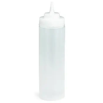 Tablecraft Widemouth Squeeze Bottle 12 Oz. - Polyethylene (LDPE) 53mm - Standard TipTop - Pack of 6 - NSF - Set of 12