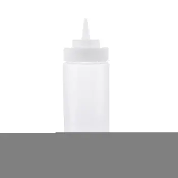 Tablecraft Widemouth Squeeze Bottle 16 Oz. Clear - Polyethylene (LDPE) 63mm - Standard TipTop - NSF - Set of 12