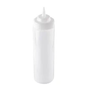 Tablecraft Squeeze Bottle 24 Oz. 2.75"x2.75"x10.25" - Polyethylene (LDPE) 63mm - Standard TipTop - NSF - Set of 12