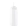 Tablecraft Widemouth Squeeze Bottle 16 Oz. Clear - Polyethylene (LDPE) 63mm - Wide TipTop - NSF - Set of 24