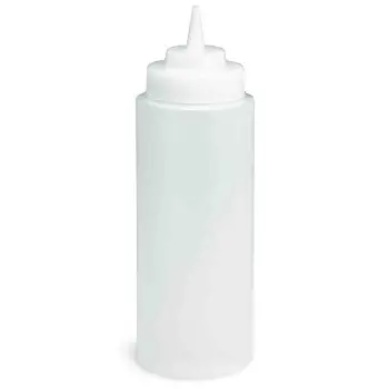 Tablecraft Squeeze Bottle 32 Oz. 3.25"x3.25"x10.375" - Polyethylene (LDPE) 63mm - Standard TipTop - NSF - Set of 12