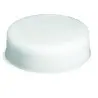 Tablecraft InvertaTop End Cap White 2.75"x2.75"x.875" - Polyethylene (HDPE) 53mm - Valvetop - NSF - Set of 12