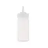 Tablecraft Widemouth Squeeze Bottle 8 Oz. Clear - Polyethylene (LDPE) 53mm - Standard TipTop - NSF - Set of 36