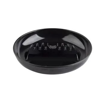 Tablecraft Round Ashtray With Safety Island Black 7"x7"x1.375" - Bakelite (Phenolic Molding Compound) - Set of 72