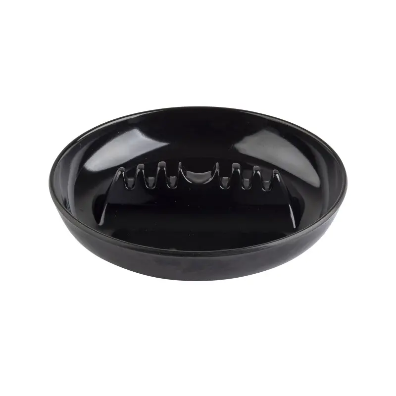 Tablecraft Round Ashtray With Safety Island Black 7"x7"x1.375" - Bakelite (Phenolic Molding Compound) - Set of 72