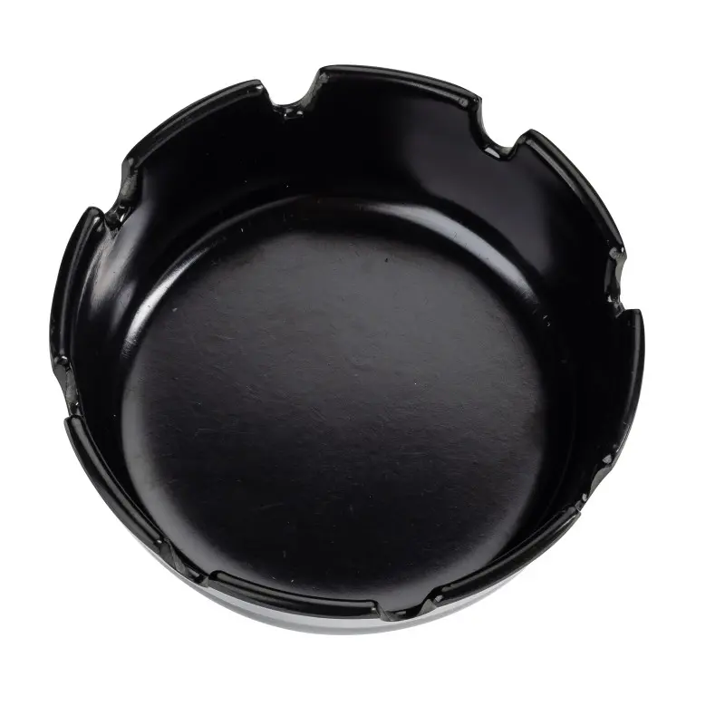 Tablecraft Round Ashtray Black 3.875"x3.875"x1.75" - Bakelite (Phenolic Molding Compound) - Set of 6