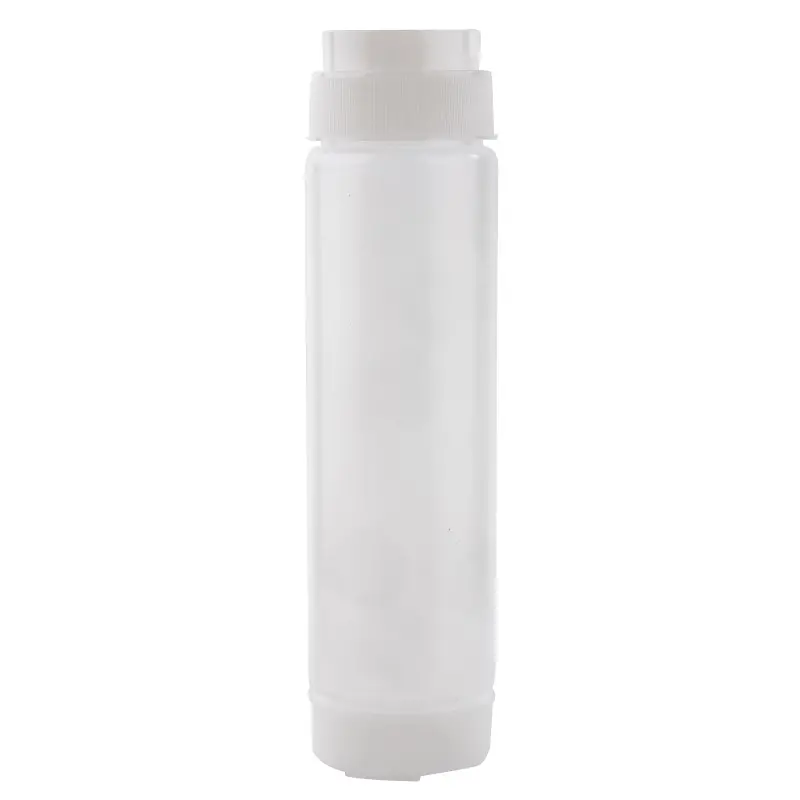 Tablecraft InvertaTop Squeeze Bottle 16 Oz. Clear 2.375"x2.375"x8.875" - Polyethylene (LDPE) 53 mm - NSF - Set of 12