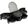Tablecraft Five Tray Glass Rimmer Black 6.25"x7"x4.25" - Polystyrene (PS)