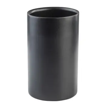 Tablecraft Round Double Wall Wine Cooler Black 4.75"x4.75"x7.875" - Stainless Steel (Coated)