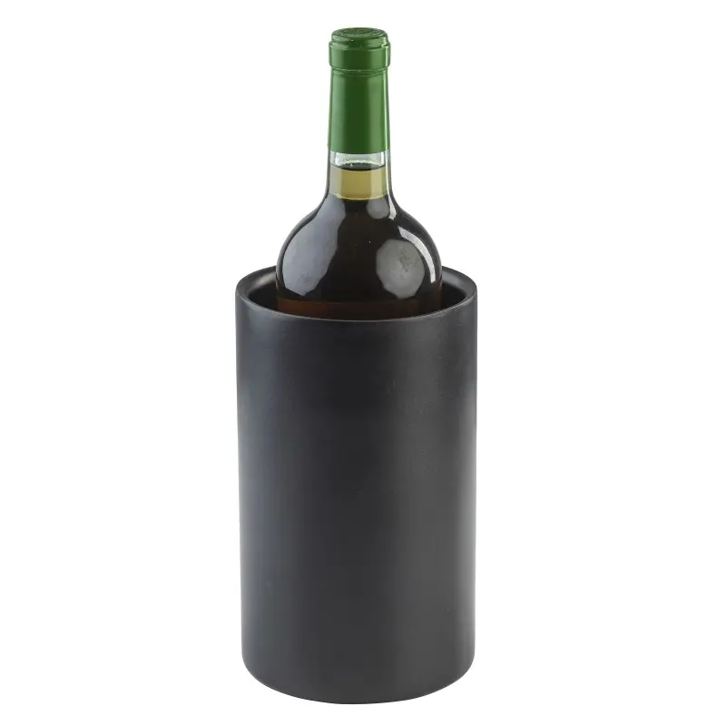 Tablecraft Round Double Wall Wine Cooler Black 4.75"x4.75"x7.875" - Stainless Steel (Coated) Tablecraft Round Double Wall Wine Cooler Black 4.75"x4.75"x7.875" - Stainless Steel (Coated)