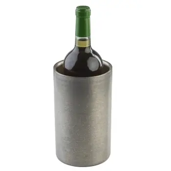 Tablecraft Round Double Wall Wine Cooler 4.75"x4.75"x7.875" - Stainless Steel