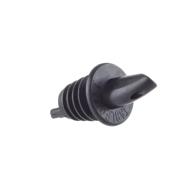 Tablecraft Free Flow Liquor Pourer Black 1.25"x1.25"x2.6875" - Ethylene Vinyl Acetate (EVA) - Set of 12