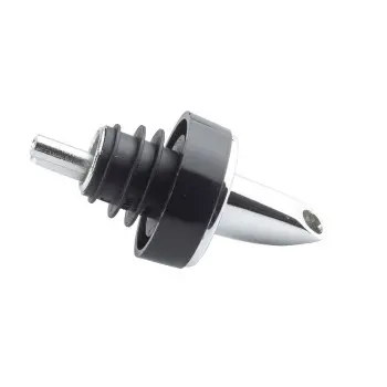 Tablecraft Free Flow Liquor Pourer 1.375"x1.375"x2.625" - Combo: ABS & Chrome Plated ABS - Set of 12