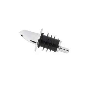 Tablecraft Free Flow Liquor Pourer 1.25"x1.25"x2.75" - Combo: ABS & Chrome Plated ABS - Set of 12