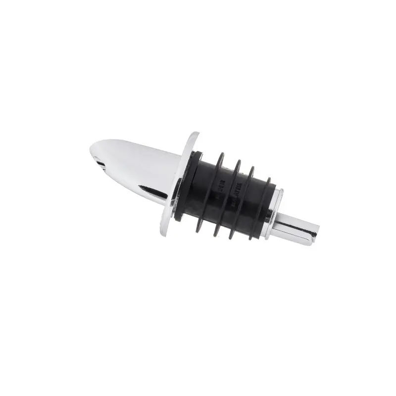 Tablecraft Free Flow Liquor Pourer 1.25"x1.25"x2.75" - Combo: ABS & Chrome Plated ABS - Set of 12