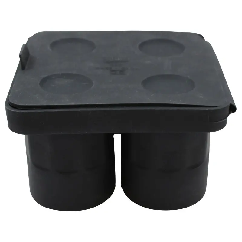 Tablecraft Shot Glass Ice Cube Tray Black 5"x5.25"x3.125" - Silicone