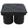 Tablecraft Shot Glass Ice Cube Tray Black 5"x5.25"x3.125" - Silicone