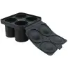 Tablecraft Shot Glass Ice Cube Tray Black 5"x5.25"x3.125" - Silicone
