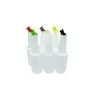 Tablecraft Mix Pourer 1 Qts 3.688"x3.688"x13.625" - Poly. (HDPE) Includes (2) each Color - 12-Pack