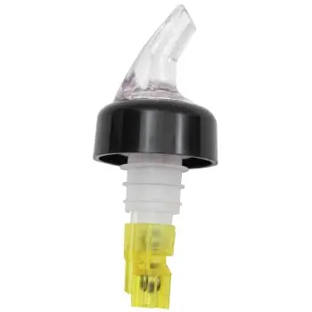 Tablecraft Proper Pour Measured Pourer 1.5 Oz. Clear - Yellow - Styrene Acrylonitrile (SAN) - Set of 12