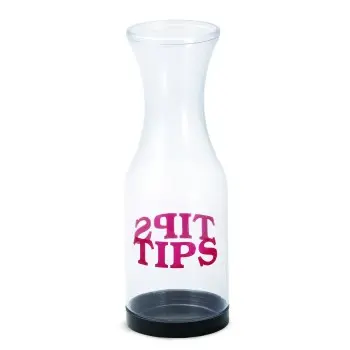 Tablecraft Tip Carafe 4 3.625"x3.625"x10.62" - Styrene Acrylonitrile (SAN) - Set of 12