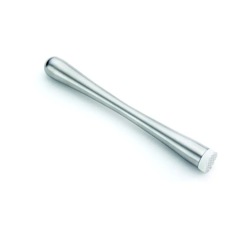 Tablecraft Muddler With Plastic Tip Black 1"x1"x8.75" - Stainless Steel (201) - Set of 6 Tablecraft Muddler With Plastic Tip Black 1"x1"x8.75" - Stainless Steel (201) - Set of 6