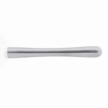 Tablecraft Muddler With Plastic Tip Black 1"x1"x8.75" - Stainless Steel (201) - Set of 6