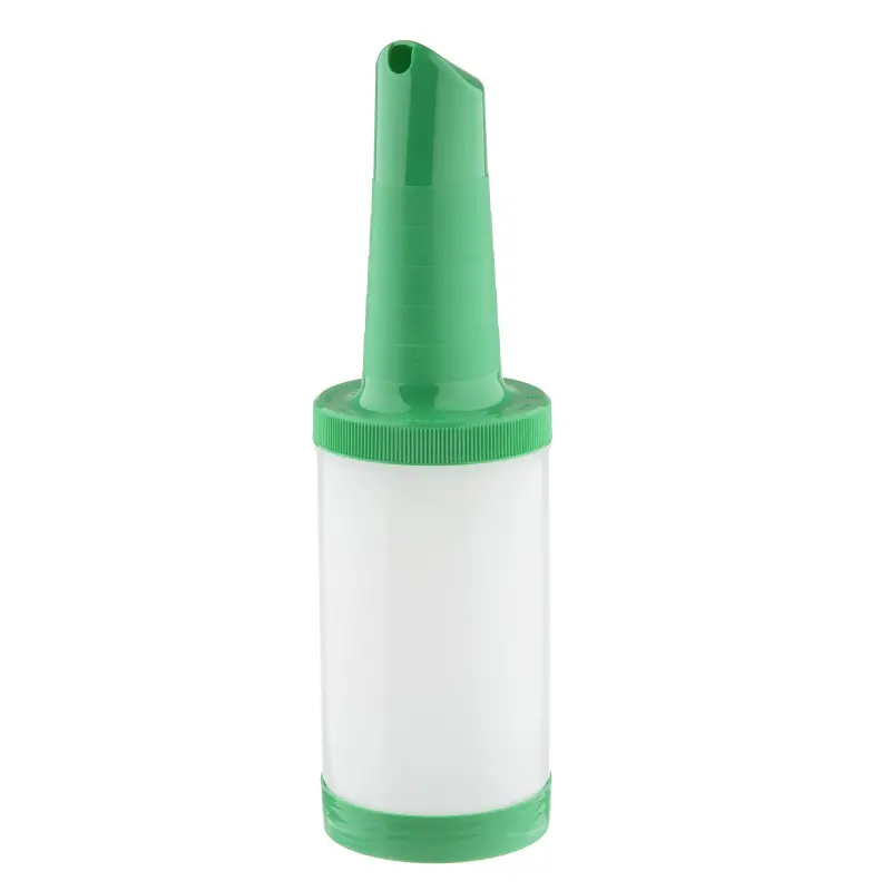 Tablecraft PourMaster One-Piece Pourmaster Complete 1 Qts Green 3.6875"x3.6875"x12.5" - Polyethylene (HDPE) - Set of 12