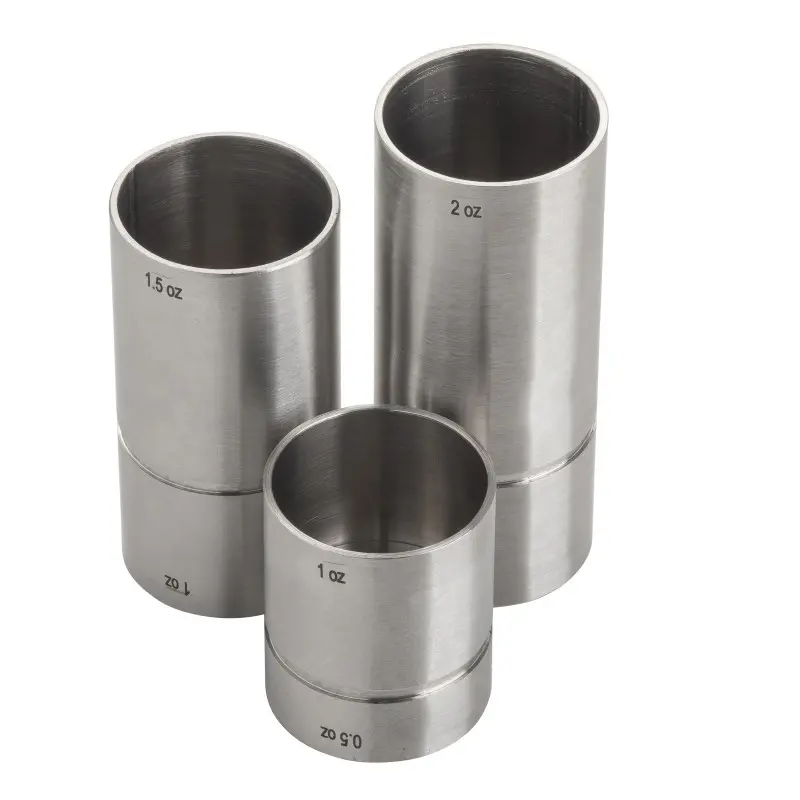 Tablecraft Thimble Jigger 1.5 Oz. 1.5"x1.5"x3" - Stainless Steel (200 Series) 1 oz / 1.5 oz