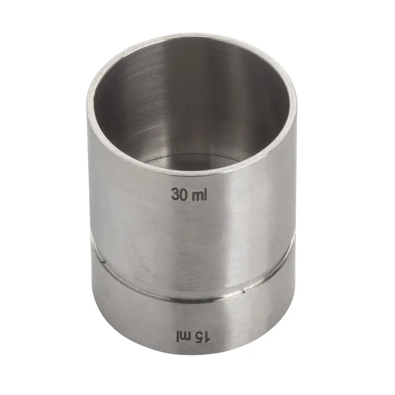 Tablecraft Thimble Jigger 1 Oz. 1.5"x1.5"x1.75" - Stainless Steel (200 Series) 0.5 oz / 1 oz
