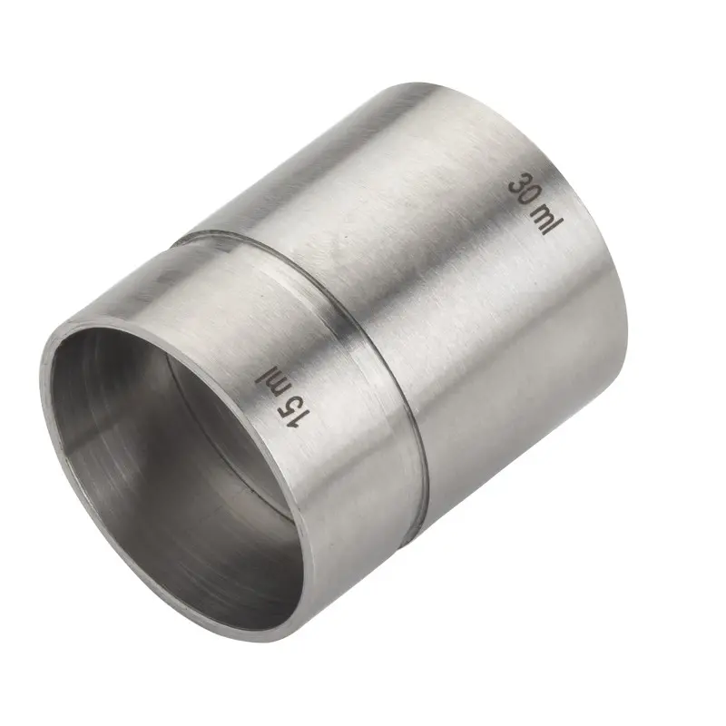 Tablecraft Thimble Jigger 1 Oz. 1.5"x1.5"x1.75" - Stainless Steel (200 Series) 0.5 oz / 1 oz