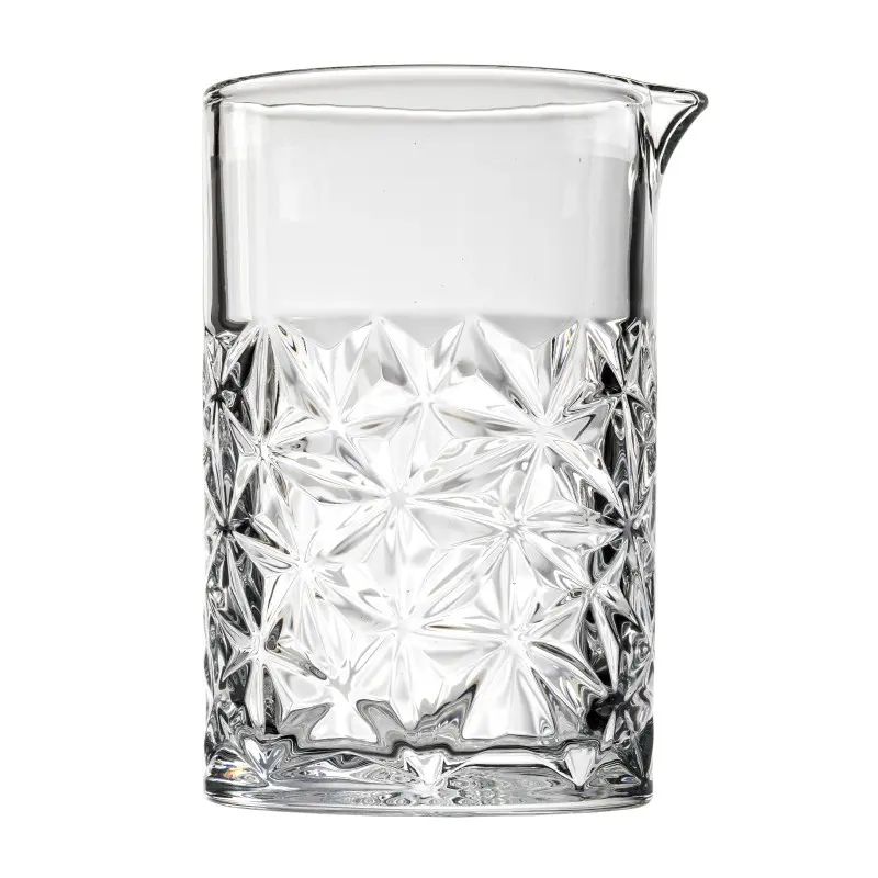 Tablecraft Waverly Collection Glass Mixing Glass - Starburst 2 4.125"x3.75"x5.75" - Glass (Clear Glass)