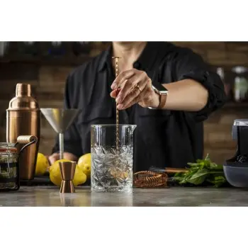 Tablecraft Waverly Collection Glass Mixing Glass - Starburst 2 4.125"x3.75"x5.75" - Glass (Clear Glass)