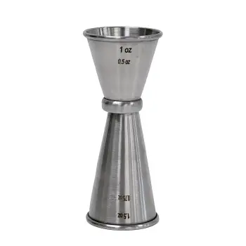 Tablecraft Japanese Jigger 1.5 Oz. 1.75"x1.75"x4.25" - Stainless Steel (18/8)