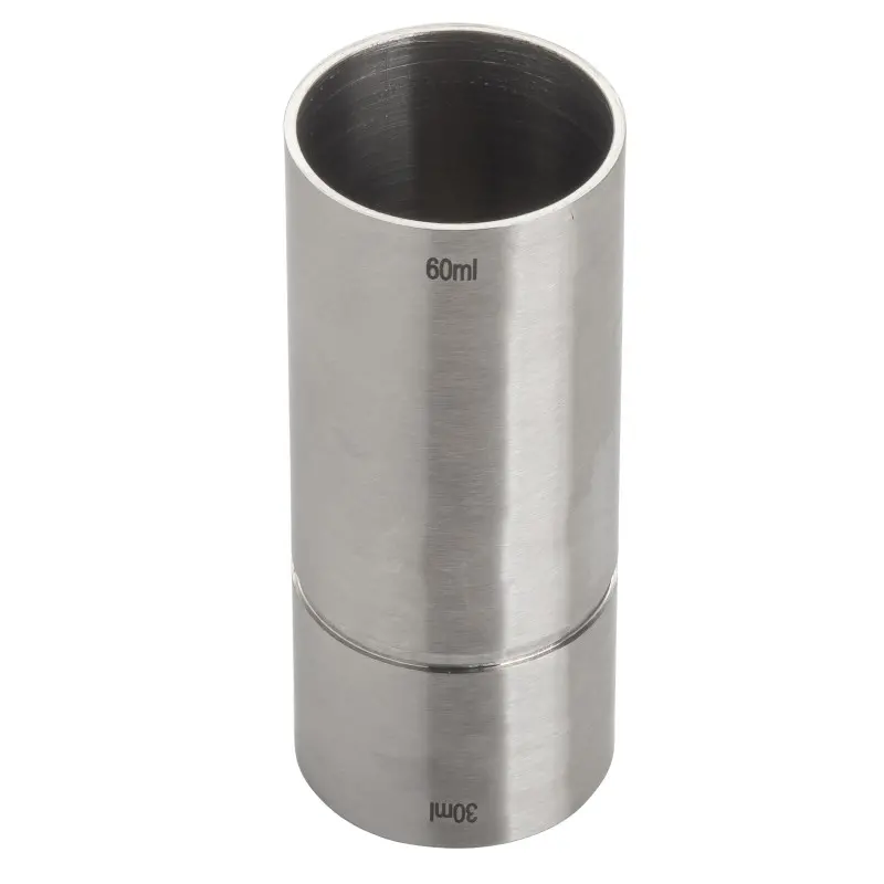 Tablecraft Thimble Jigger 2 Oz. 1.5"x1.5"x3.625" - Stainless Steel (200 Series) 1 oz / 2 oz Tablecraft Thimble Jigger 2 Oz. 1.5"x1.5"x3.625" - Stainless Steel (200 Series) 1 oz / 2 oz