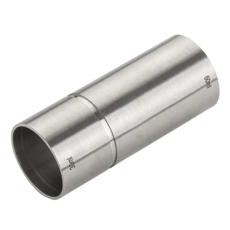 Tablecraft Thimble Jigger 2 Oz. 1.5"x1.5"x3.625" - Stainless Steel (200 Series) 1 oz / 2 oz Tablecraft Thimble Jigger 2 Oz. 1.5"x1.5"x3.625" - Stainless Steel (200 Series) 1 oz / 2 oz