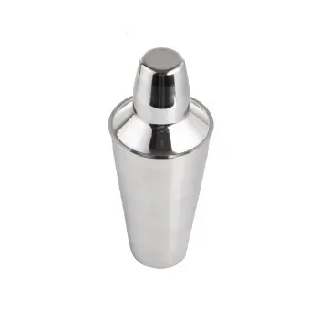 Tablecraft 3-Piece Cocktail Shaker 28 Oz. 3.875"x3.875"x9.875" - Stainless Steel (200 Series) - Set of 6