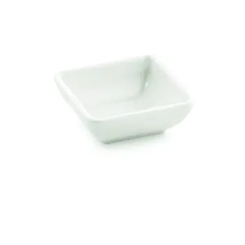 Tablecraft Frostone Collection Square Bowl 2 Oz. White 3"x3"x1" - Melamine - Set of 12