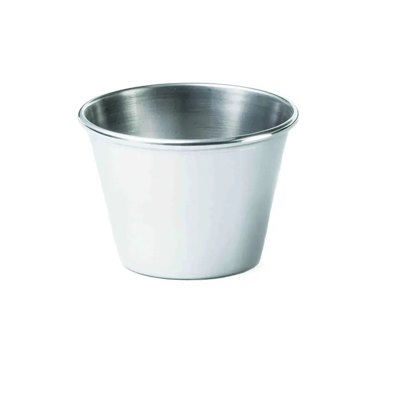 Tablecraft Round Sauce Cup 2.5 Oz. 2.375"x2.375"x1.625" - Stainless Steel (200 Series) - Set of 12